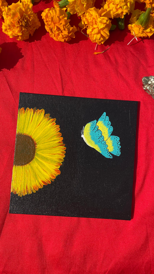 Hand-Painted Mini Canvas Art (4×4 Inch)