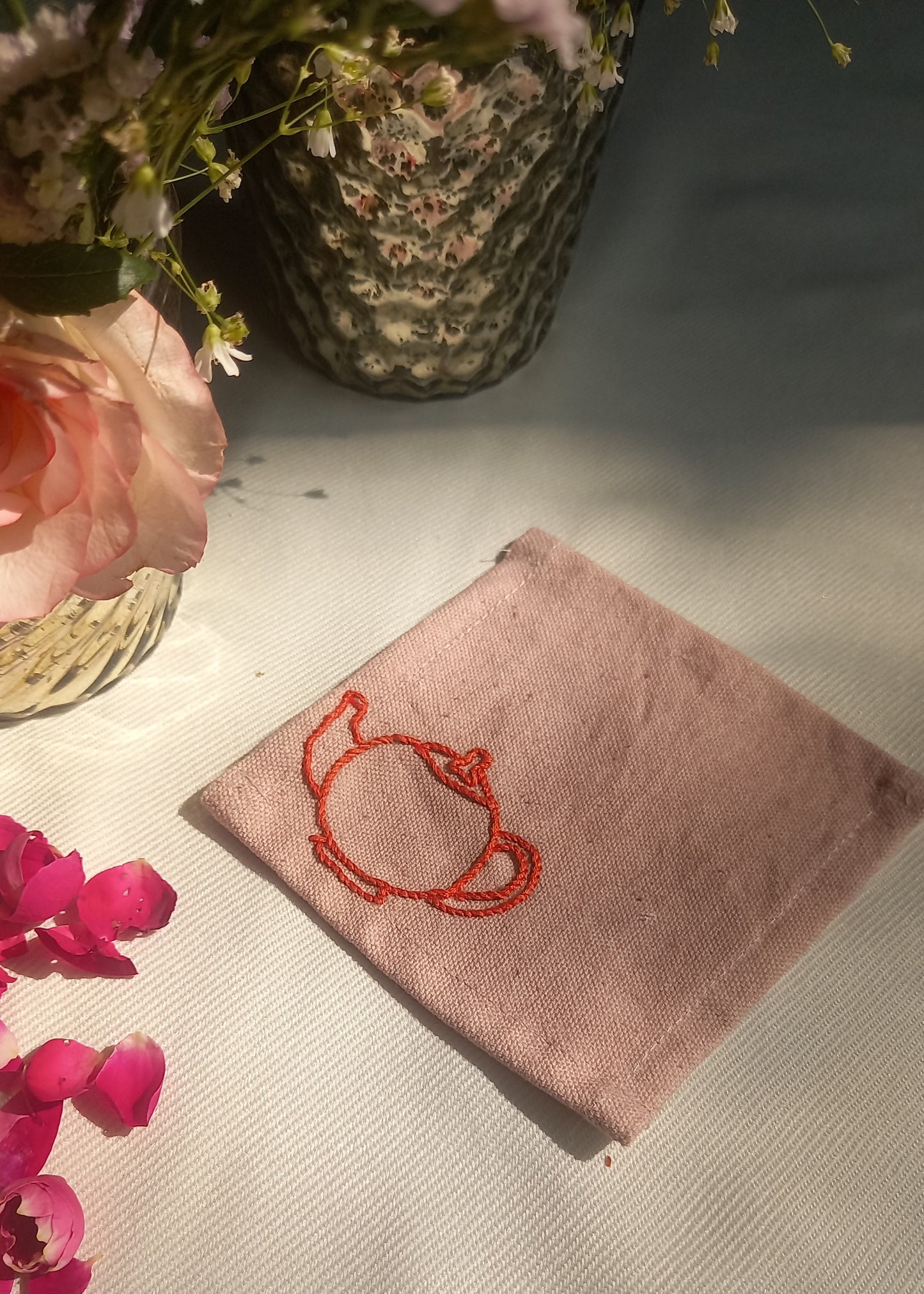 Kettle Designed - Hand Embroidered Coaster