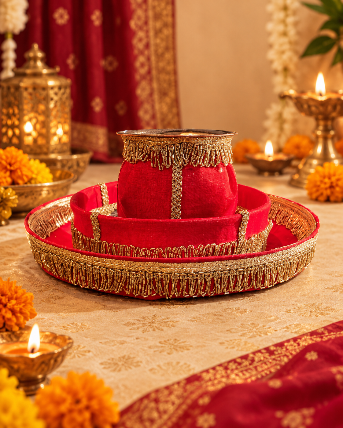 Adorable Karwa Chauth Thali set