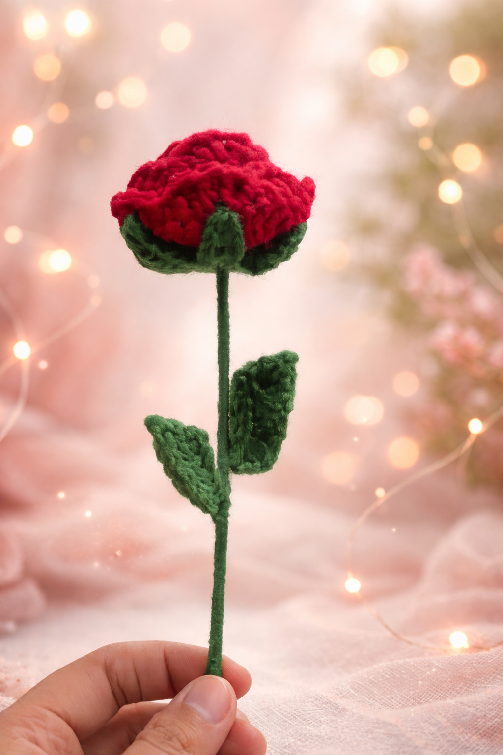 Handmade Crochet single Rose – Timeless Floral gift