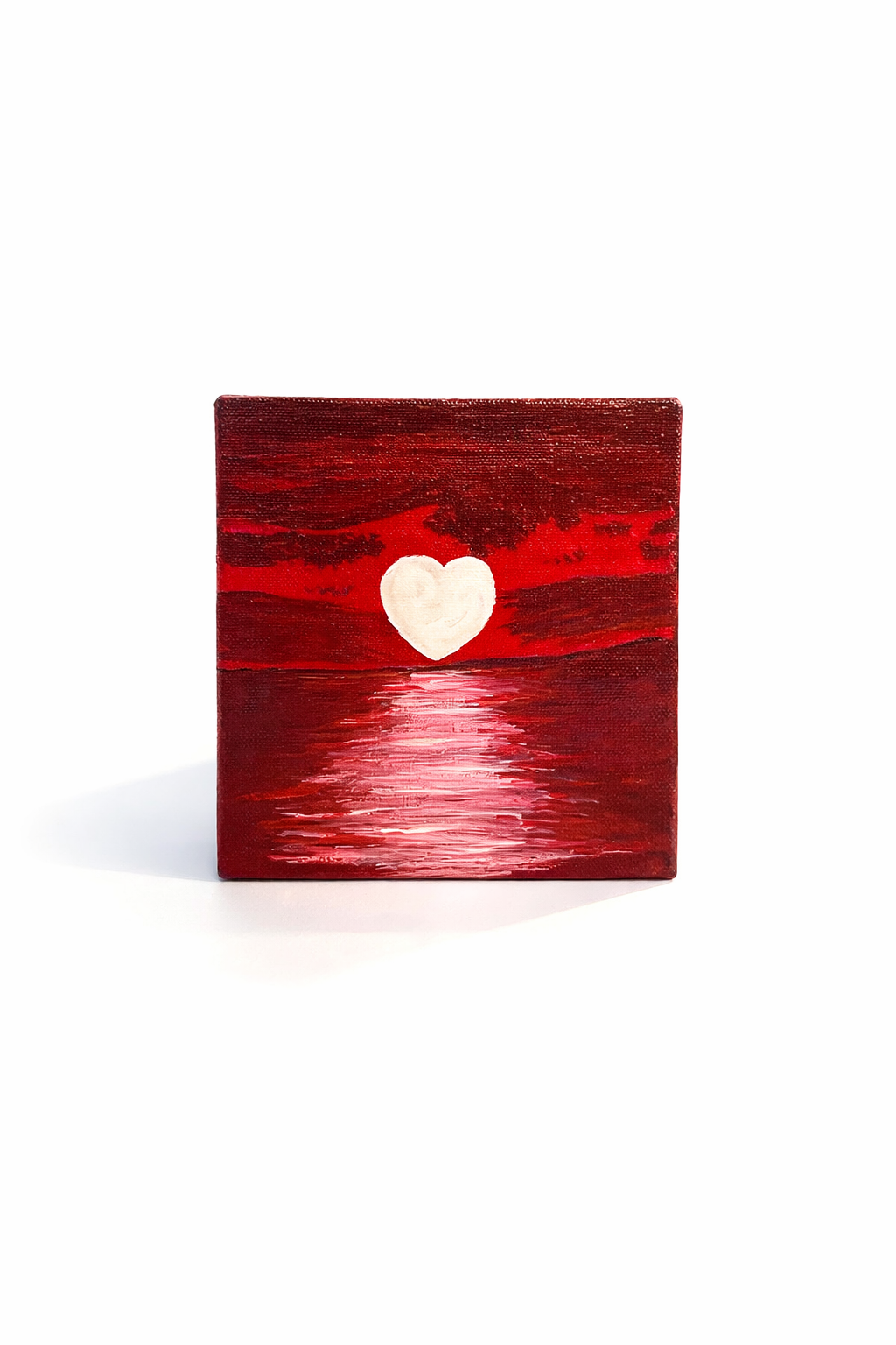 Heart moon painting art