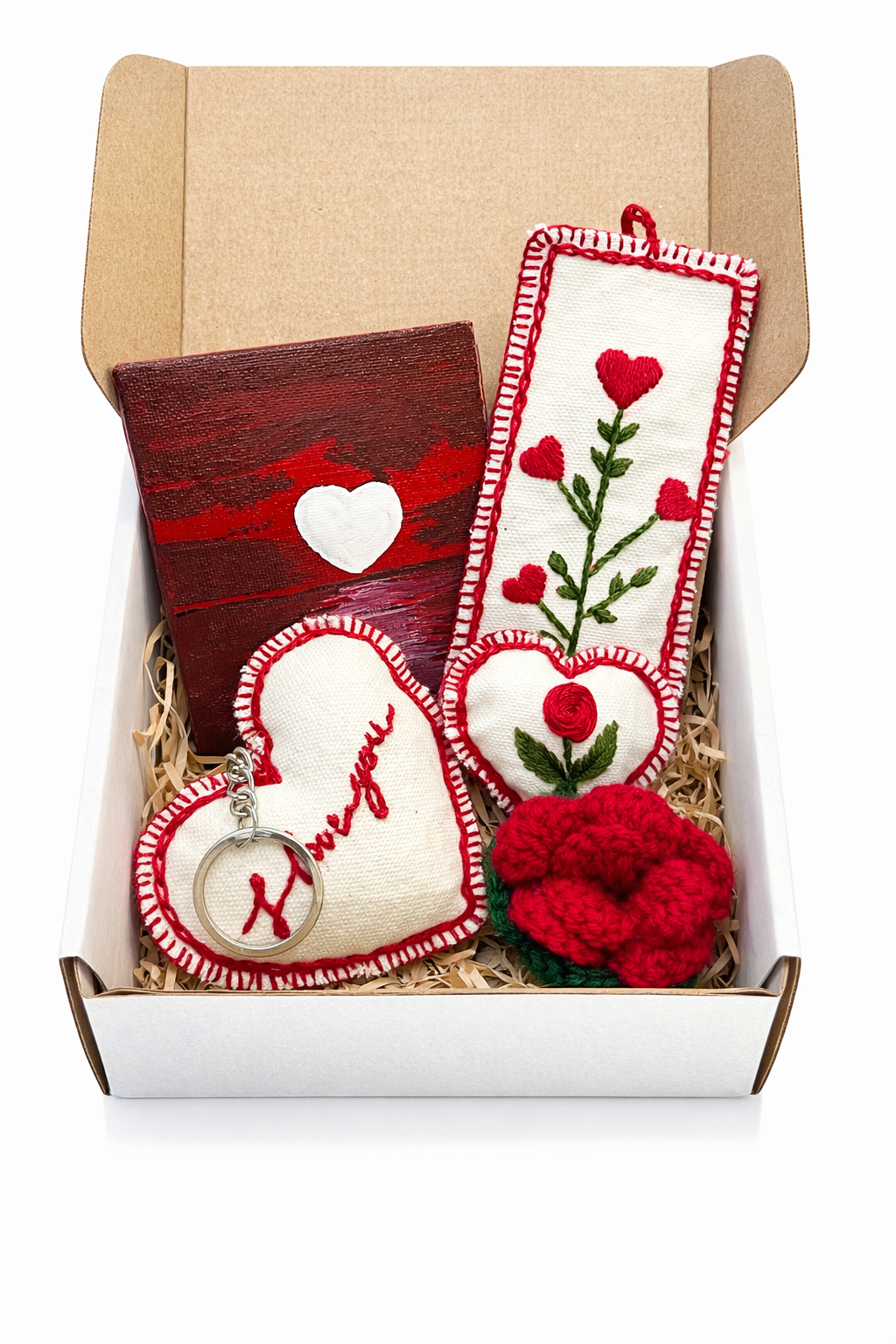 Love Hamper – Ivory & Crimson Elegance gift