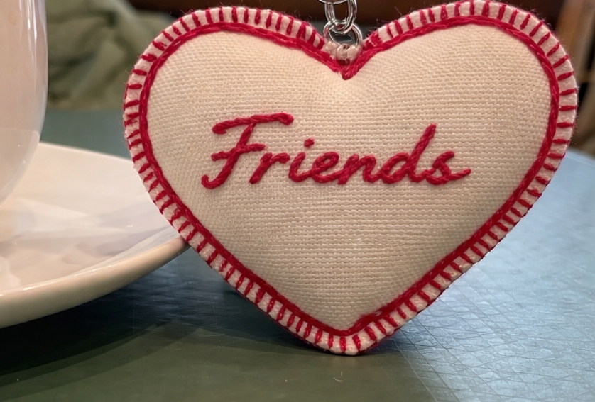 Heart key chain friends