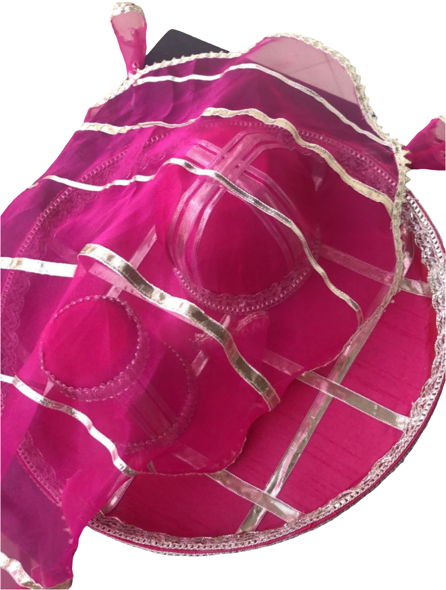 Adorable Karwa Chauth Thaali set 🌸 Handmade with Love With Cover